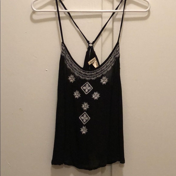 Tops - Black Embroidered Top